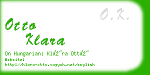 otto klara business card
